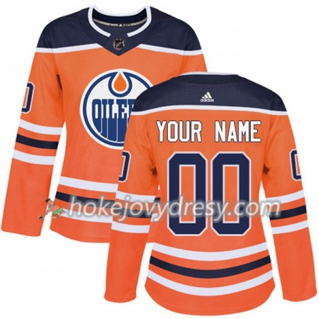 Dámské Hokejový Dres Edmonton Oilers Personalizované Adidas 2017-2018 Oranžová Authentic